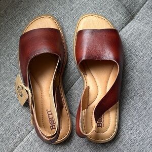 Born Women's dark tan Leather Sandals